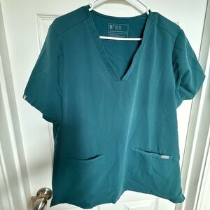 Figs Women's Short Sleeve Top in Teal
